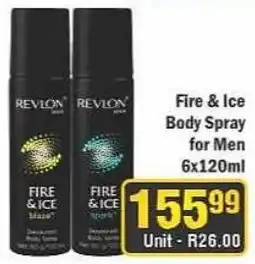 J&E Cash and Carry Revlon Fire & Ice Body Spray for Men offer