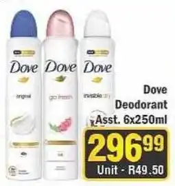 J&E Cash and Carry Dove Deodorant Assorted offer