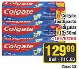 J&E Cash and Carry Colgate Toothpaste Regular offer