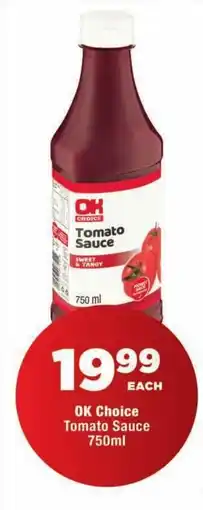 OK MiniMark OK Choice Tomato Sauce offer