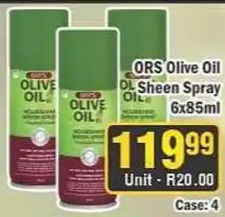 J&E Cash and Carry ORS Olive Oil Sheen Spray offer
