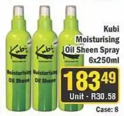 J&E Cash and Carry Kubi Moisturising Oil Sheen Spray offer