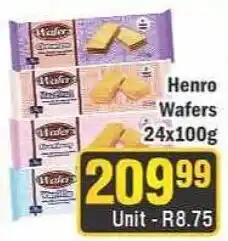 J&E Cash and Carry Henro Wafers offer