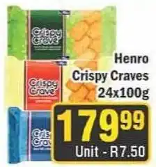 J&E Cash and Carry Henro Crispy Craves offer