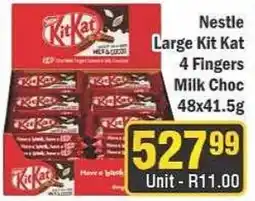 J&E Cash and Carry Nestle Large Kit Kat 4 Fingers Milk Choc offer