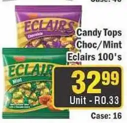 J&E Cash and Carry Candy Tops Eclairs 100's offer