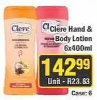 J&E Cash and Carry Clere Hand & Body Lotion offer