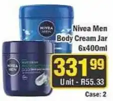 J&E Cash and Carry Nivea Men Body Cream Jar offer