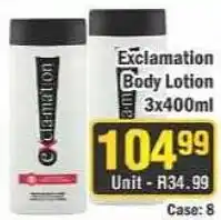 J&E Cash and Carry Exclamation Body Lotion offer