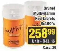 J&E Cash and Carry Brunel Multivitamin Red Tablets offer