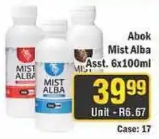 J&E Cash and Carry Abok Mist Alba Assorted offer