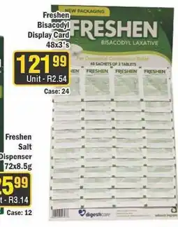 J&E Cash and Carry Freshen Bisacodyl Laxative offer