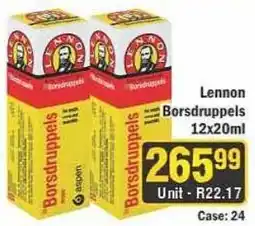 J&E Cash and Carry Lennon Borsdruppels offer