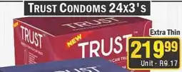 J&E Cash and Carry TRUST Condoms offer