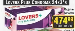 J&E Cash and Carry LOVERS+ CONDOMS offer