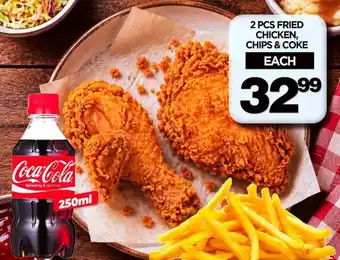 2 PCS FRIED CHICKEN, CHIPS & COKE