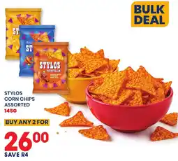 Econo Foods STYLOS CORN CHIPS Assorted offer
