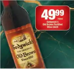 OK Liquor Sedgwick's Old Brown offer
