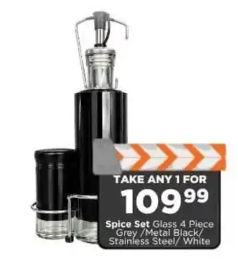 Spice Set Glass 4 Piece