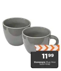 Check Star Stoneware Mug Solid Grey offer