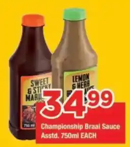 OK Grocer Championship Braai Sauce offer