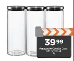 Check Star Pasabache Canister Glass with Silver Lid offer