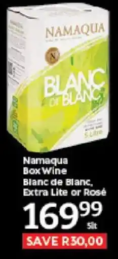 Oxford Freshmarket Namaqua Box Wine Blanc de Blanc offer