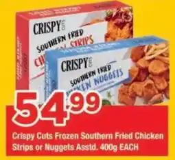 OK Grocer Crispy Cuts Frozen Southern Fried Chicken Strips or Nuggets offer