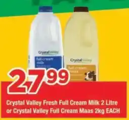 OK Grocer Crystal Valley Fresh Full Cream Milk offer