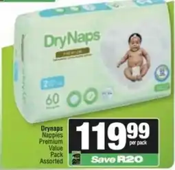 Spar DryNaps Nappies Premium Value Pack Assorted offer