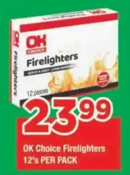 OK Grocer OK Choice Firelighters offer