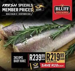 Bluff Meat Supply BMS Baby Hake offer