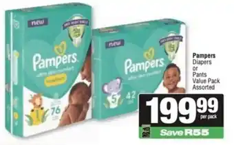 Pampers Diapers or Pants Value Pack Assorted