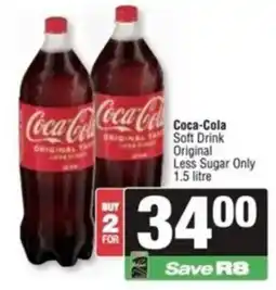 Spar Coca-Cola Soft Drink Original Less Sugar Only offer