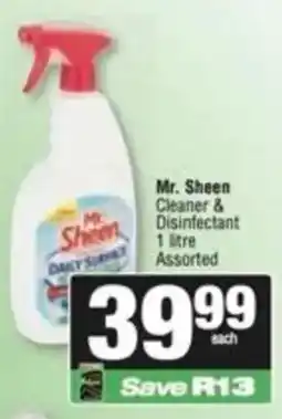 Spar Mr. Sheen Cleaner & Disinfectant Assorted offer