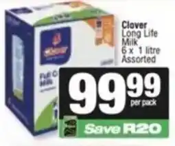 Spar Clover Long Life Milk Assorted offer