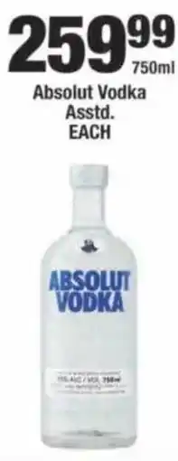 OK Liquor Absolut Vodka offer