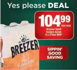 OK Liquor Breezer Spirit Coolers Assorted offer