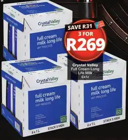 Checkers Crystal Valley Full Cream Long Life Milk C offer