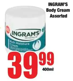 Boxer INGRAM’S Body Cream Assorted offer