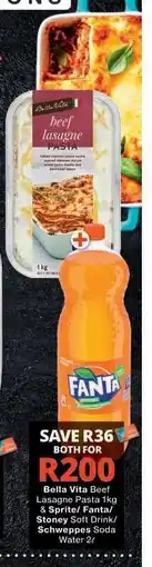 Checkers Bella Vita Beef Lasagne & Fanta offer
