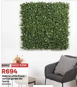 Leroy Merlin Naterial white flower vertical garden tile offer