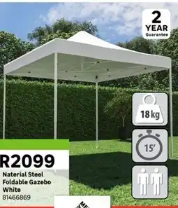 Leroy Merlin Naterial Steel Foldable Gazebo White offer