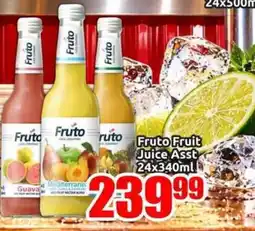 Three Star Cash and Carry Fruto Fruit Juice Assorted offer
