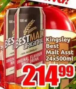 Three Star Cash and Carry Kingsley Best Malt Asst offer