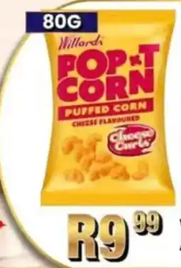 Take 'n Pay Willards POP T CORN Puffed Corn Cheese Flavoured offer