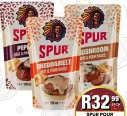 Take 'n Pay SPUR CHEDDAMELT HEAT & POUR SAUCE offer