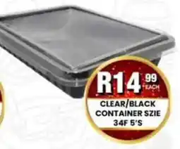 Take 'n Pay Clear/Black Container offer