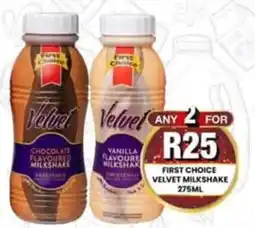 Take 'n Pay First Choice Velvet Milkshake offer