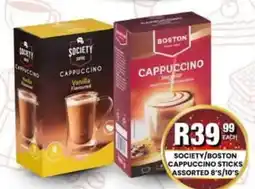 Take 'n Pay SOCIETY/BOSTON Cappuccino Sticks Assorted offer